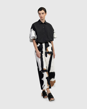 alembika-urban-dakar-bluse-botanica-schwarz-wei image 8