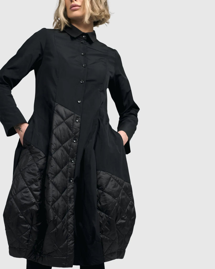 alembika-urban-vesper-shirtkleid-schwarz-cocoon-hemdkleid image 1