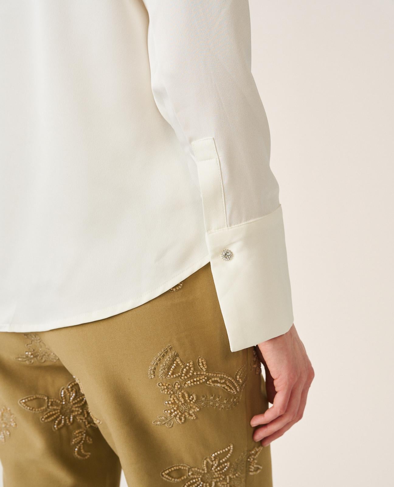 alma-en-pena-satinbluse-slim-fit-wei image 7