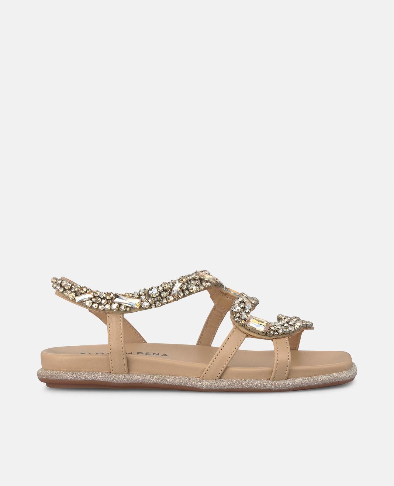 alma-en-pena-flache-sandale-snake-arena-2-cm-mit-strass image 1
