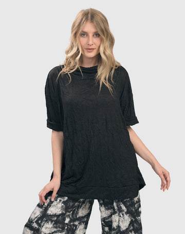 alembika-crinkle-trapeze-top-schwarz image 2