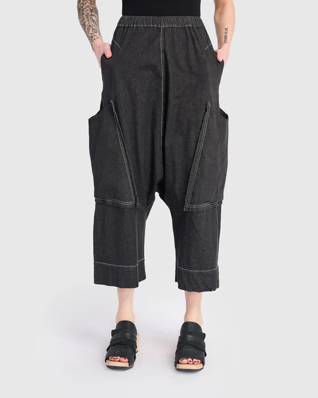 alembika-ace-harem-pants-jet-denim-cropped-haremshose image 1