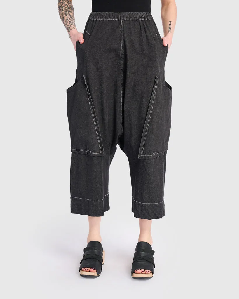alembika-ace-harem-pants-jet-denim-cropped-haremshose image 1