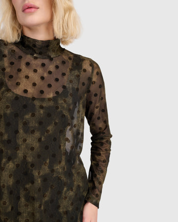 alembika-bosquet-a-line-dress-antique-samt-punkte-kleid image 3