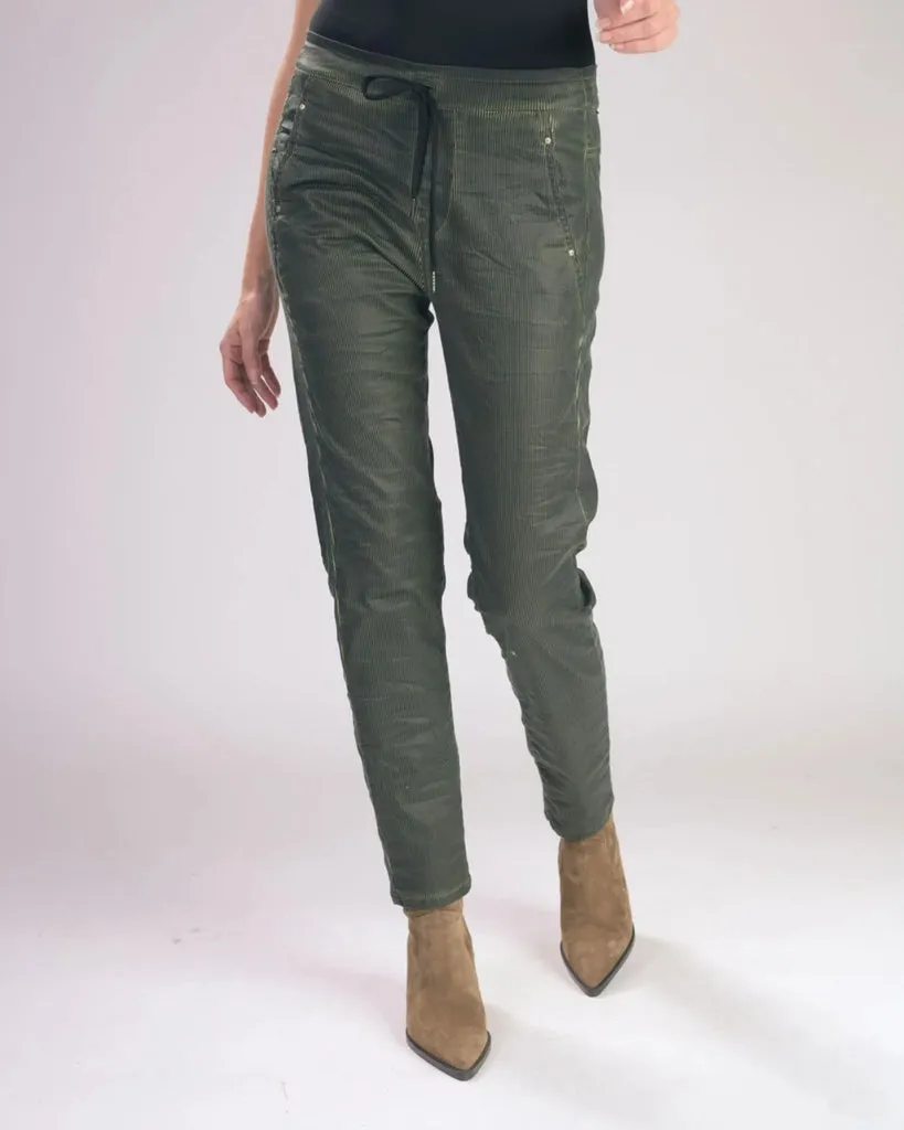 alembika-pinstripe-iconic-stretch-jeans-green-damen-jeans image 1