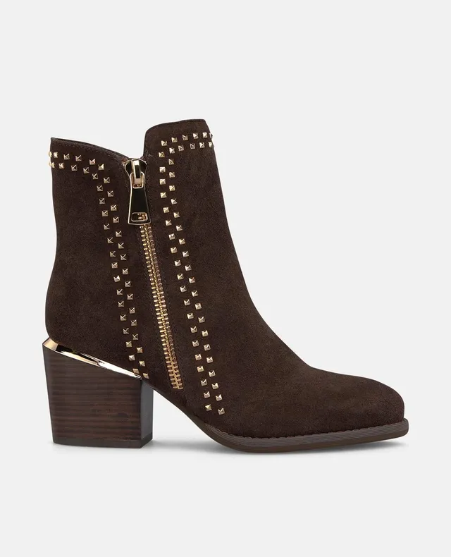 alma-en-pena-wildleder-stiefelette-braun-nieten-7-5-cm image 1