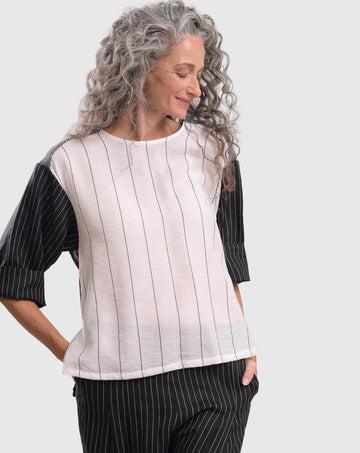 alembika-mix-stripe-keyhole-top-white-leinentop image 5