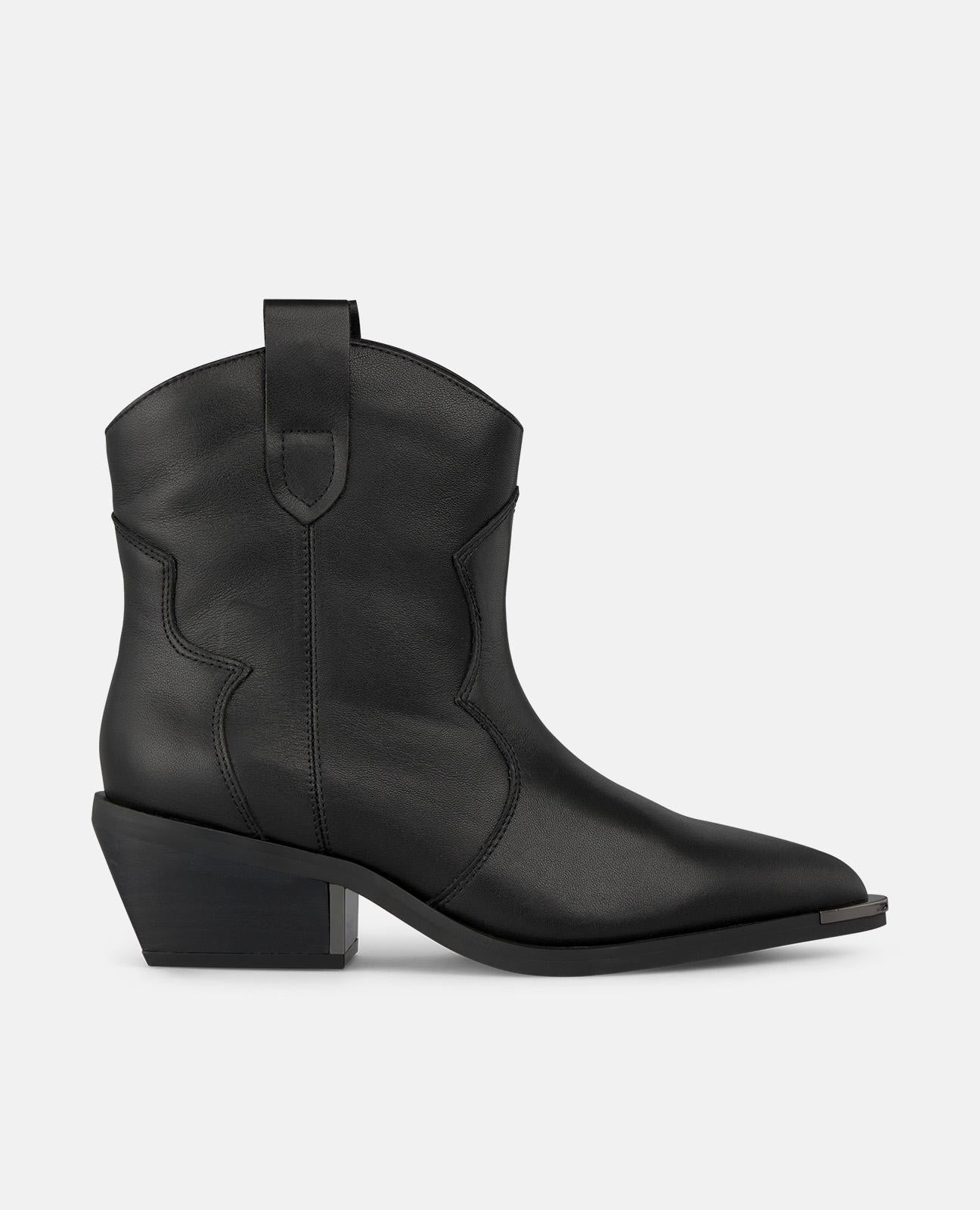 alma-en-pena-cowboy-flache-stiefelette-schwarz-4-5-cm image 1