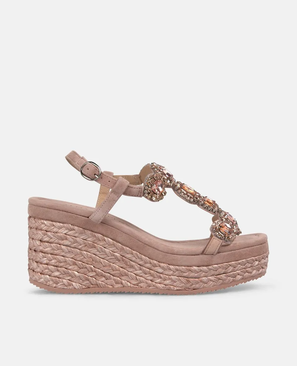 alma-en-pena-alfa-54002-keilsandalen-ros-strass-riemen-7-cm image 1