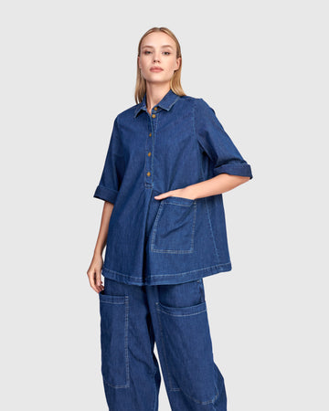 alembika-myles-popover-shirt-denim image 2