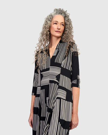 alembika-margaux-cocoon-kleid-bars-midi-jerseykleid image 7