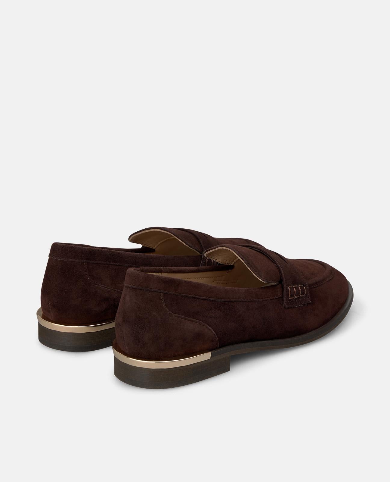 alma-en-pena-loafer-aus-veloursleder-masken-mokassin-2-cm-in-braun image 3