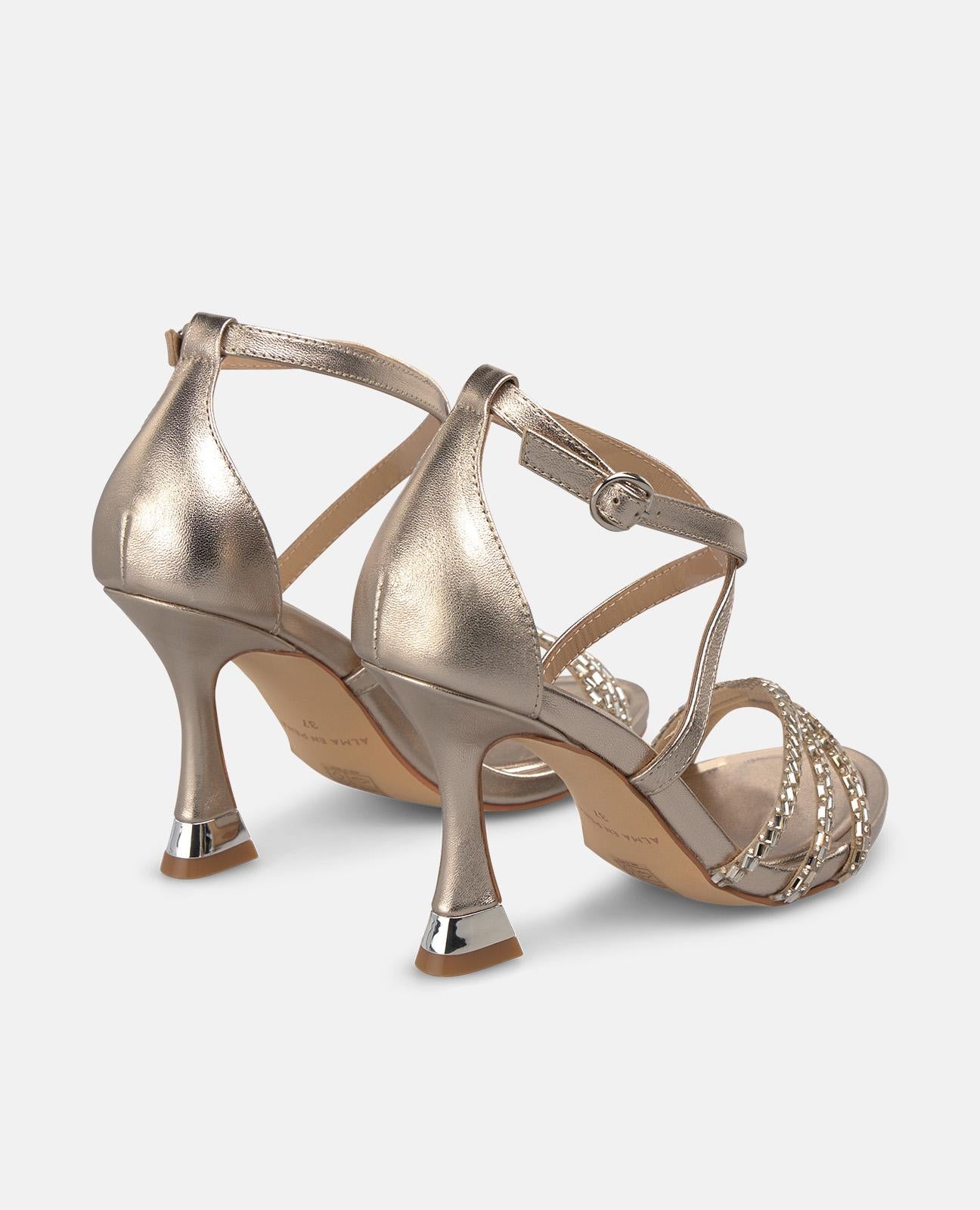alma-en-pena-riemchen-sandale-metallic-mit-schnalle-10-5-cm image 3