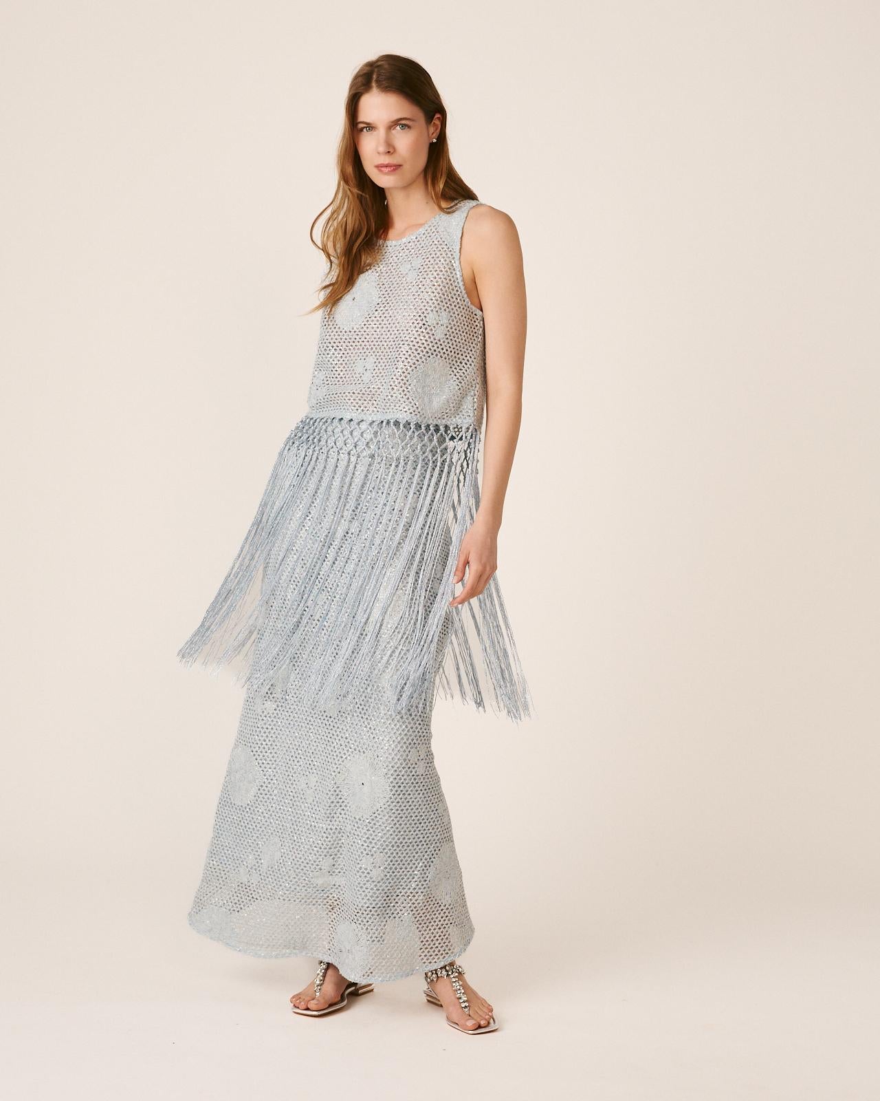 alma-en-pena-meerjungfrauen-midirock-mit-pailletten-blau-h-kelstoff image 2