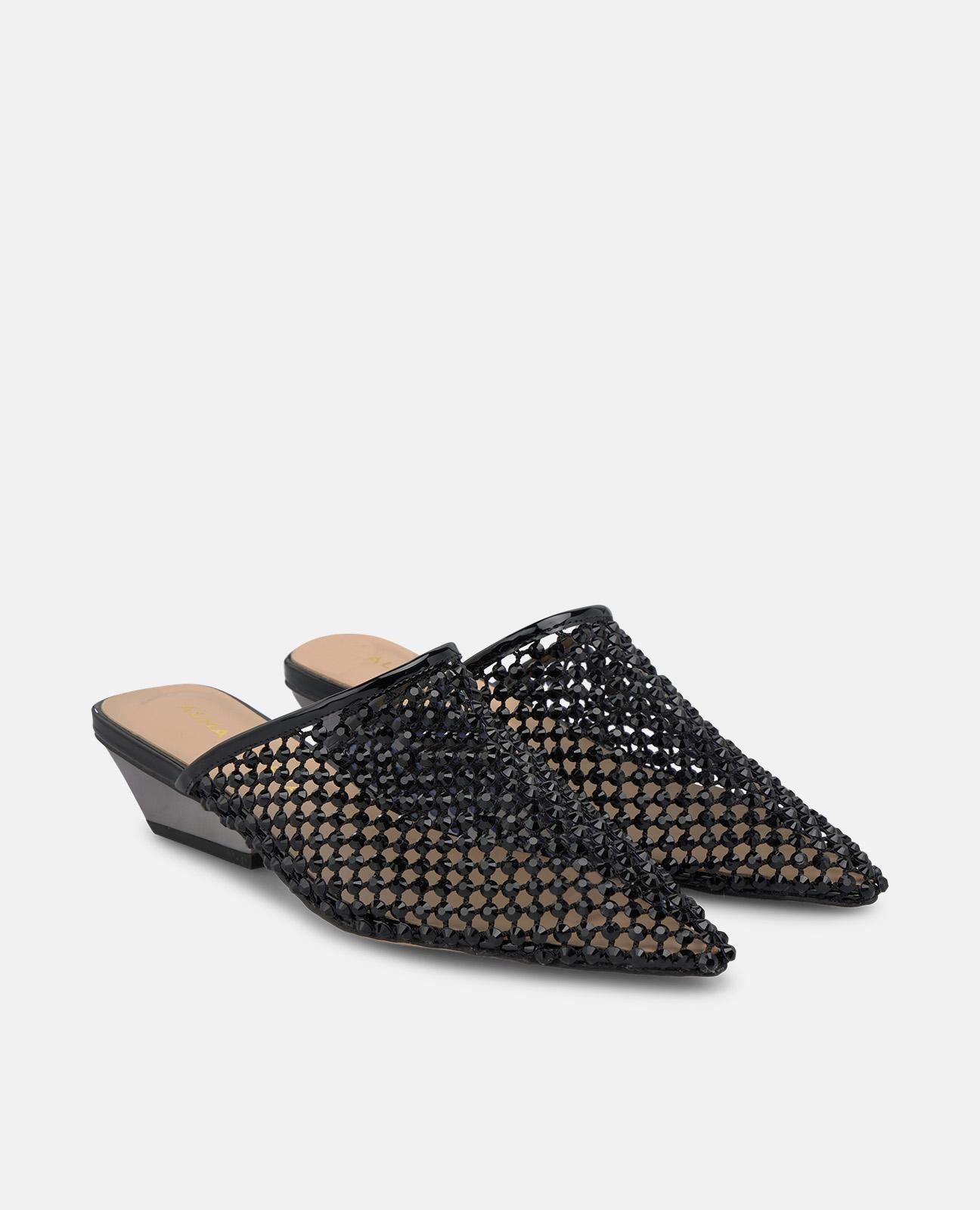 alma-en-pena-mules-mesh-schwarz-blockabsatz-5-cm image 2