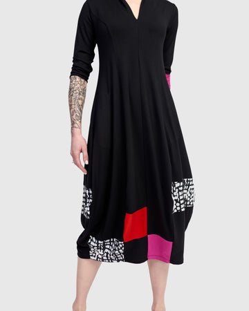 alembika-tekbika-daisy-cocoon-kleid-mix-midi image 2