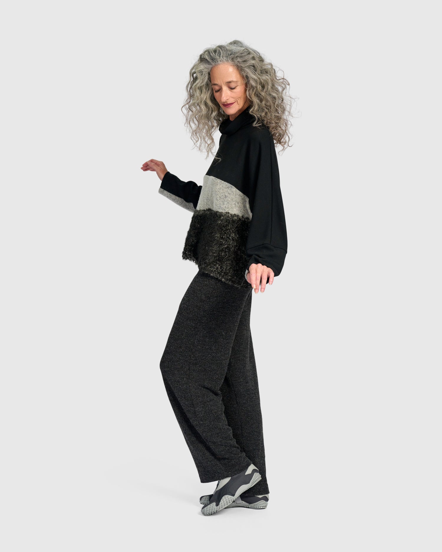 alembika-urban-marl-knit-straight-pants-shadow-gerade-fleece-hose image 8