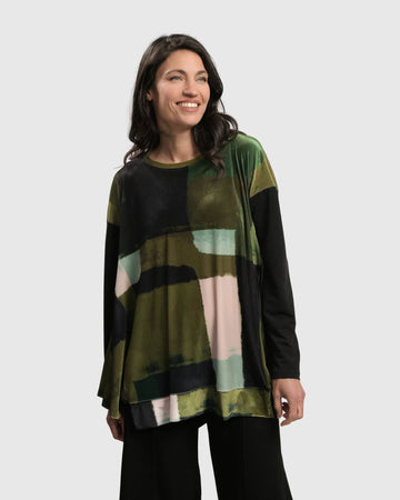 alembika-al-fresco-velvet-trapeze-top-olive image 6