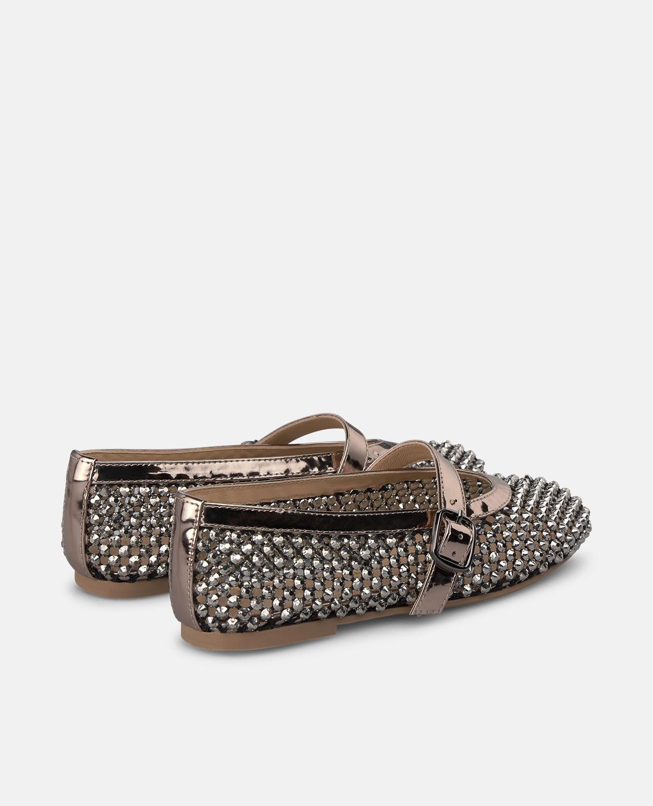 alma-en-pena-ballerina-silber-metallic-spangen-ballerina-mit-schnalle image 4