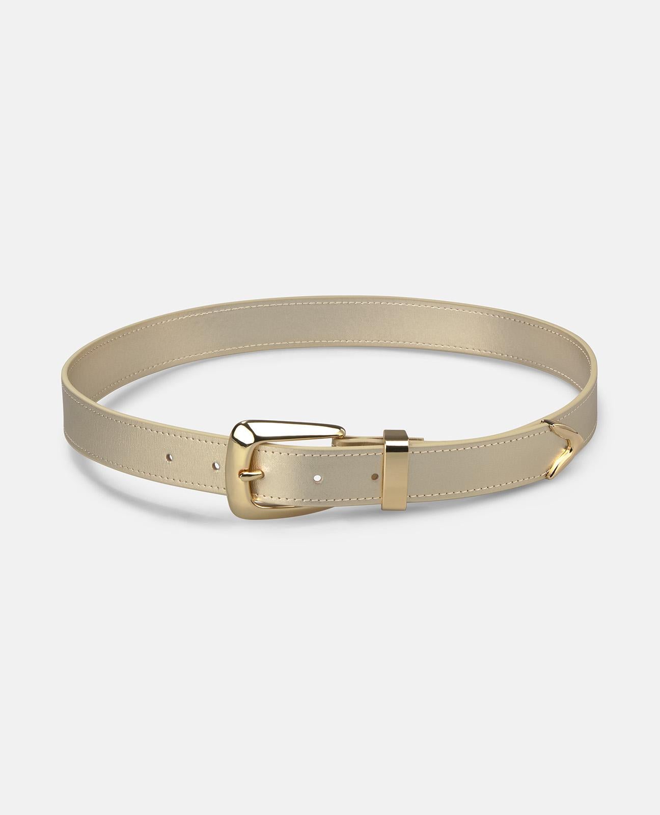 alma-en-pena-lederg-rtel-3-cm-eckschnalle-gold-gemustert image 1
