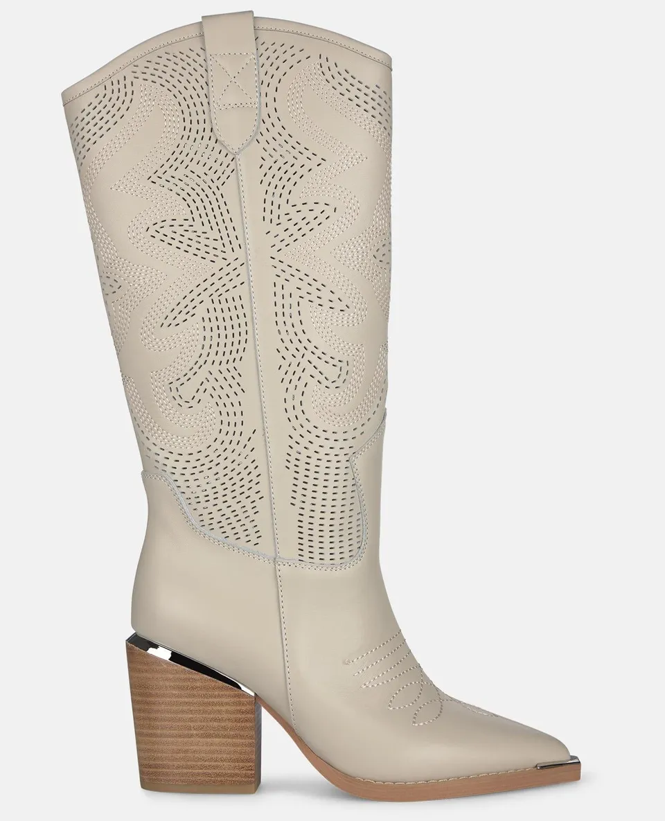 alma-en-pena-high-cowboy-boot-nappa-creme-8-cm-absatz-38-cm-schaft image 1