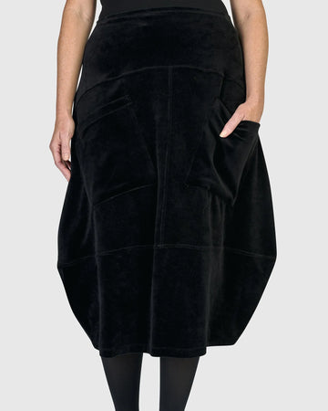 alembika-everyday-velvet-licorice-midi-rock-schwarz image 3