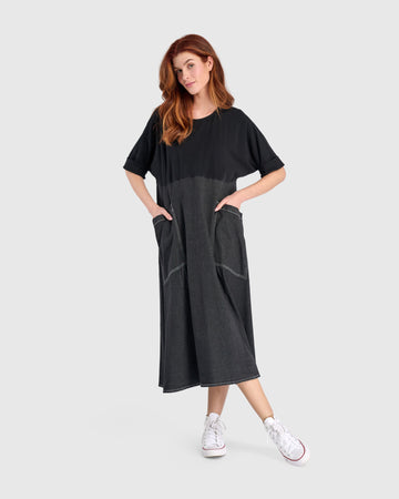 alembika-amelia-a-line-dress-jet-denim-jeans-maxikleid image 4