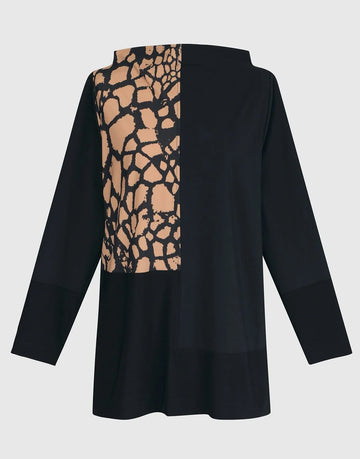 alembika-tekbika-blocked-bateau-top-desert-langarmshirt image 7