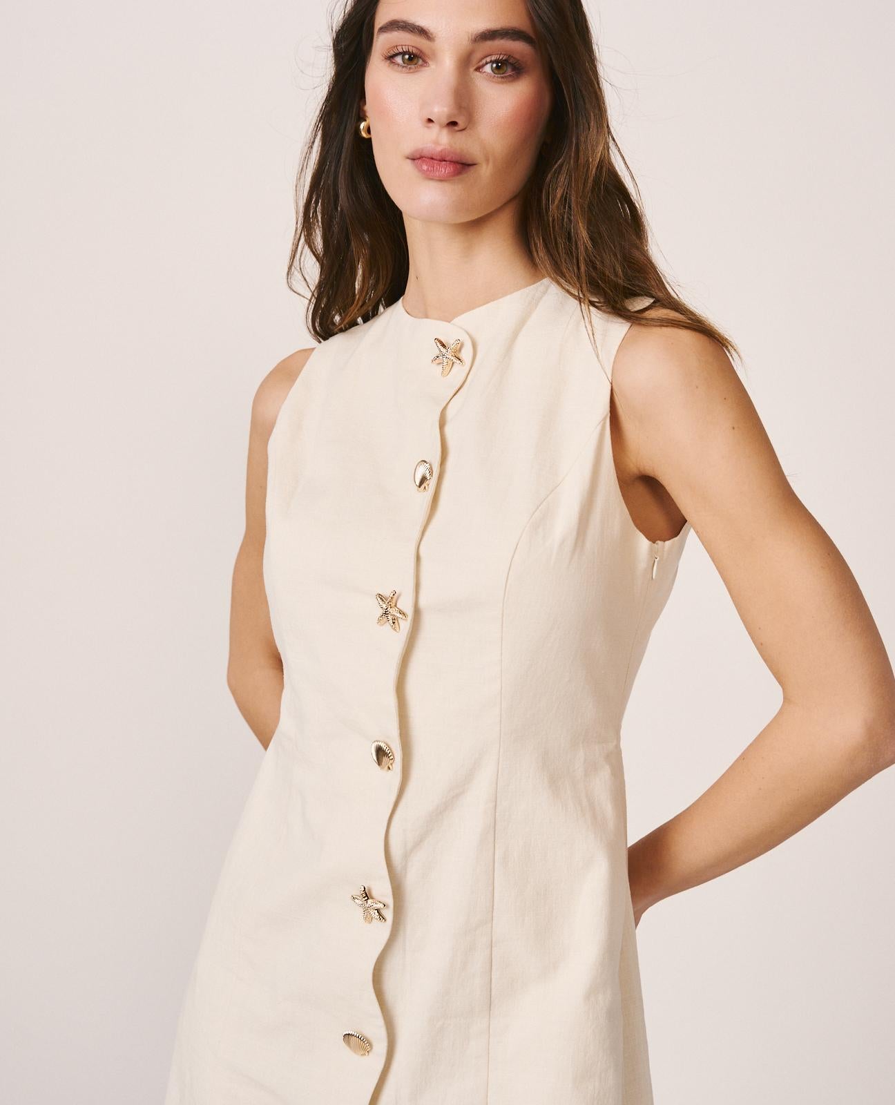 alma-en-pena-plain-mini-dress-mini-kleid-wei image 2