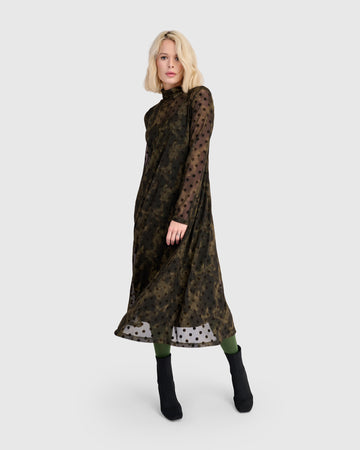 alembika-bosquet-a-line-dress-antique-samt-punkte-kleid image 5