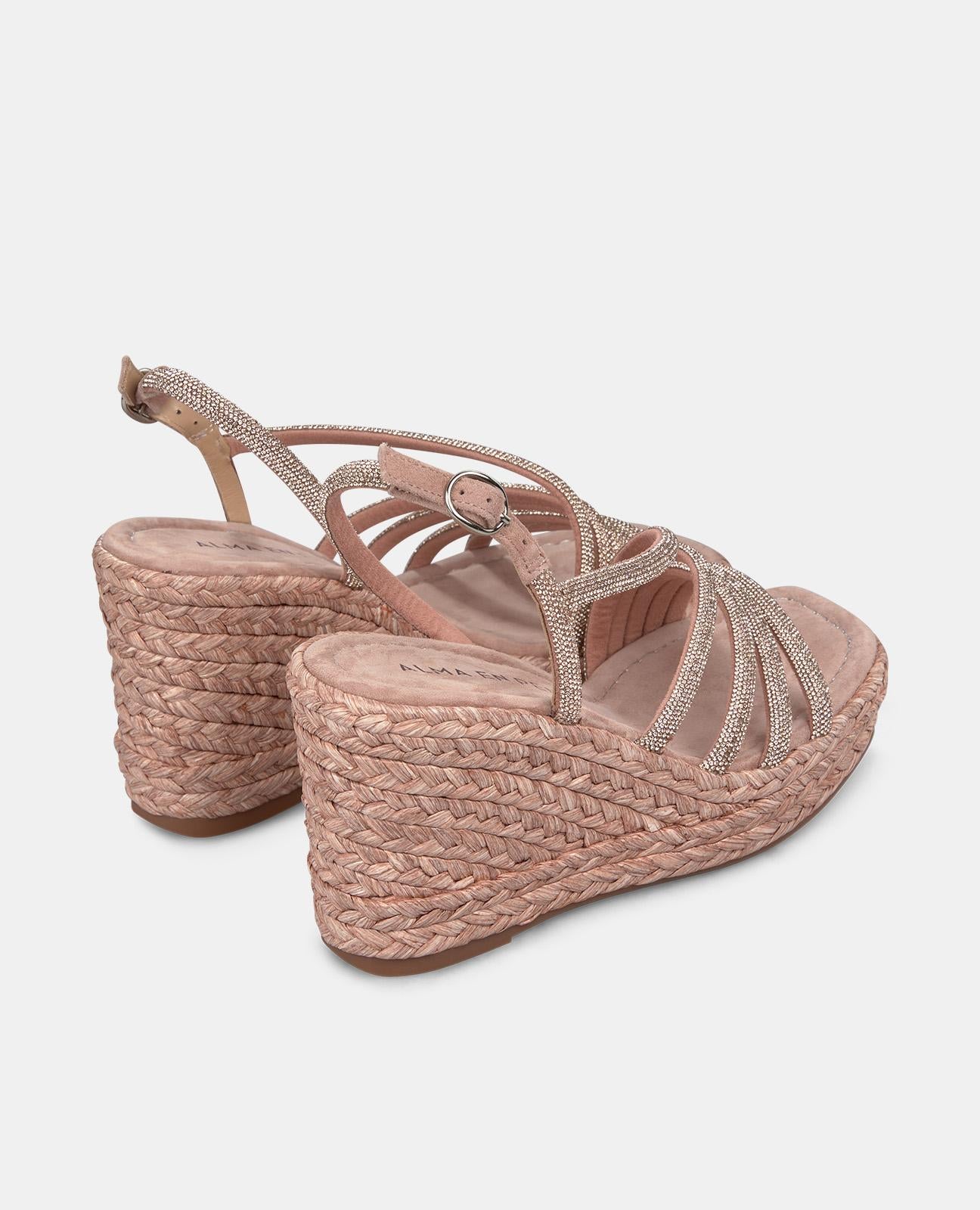 alma-en-pena-wedge-with-rhinestone-strips-keilsandalette-rosa-9-8-cm image 3