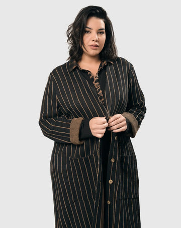 alembika-chalk-stripe-duster-mantel-karamell image 2