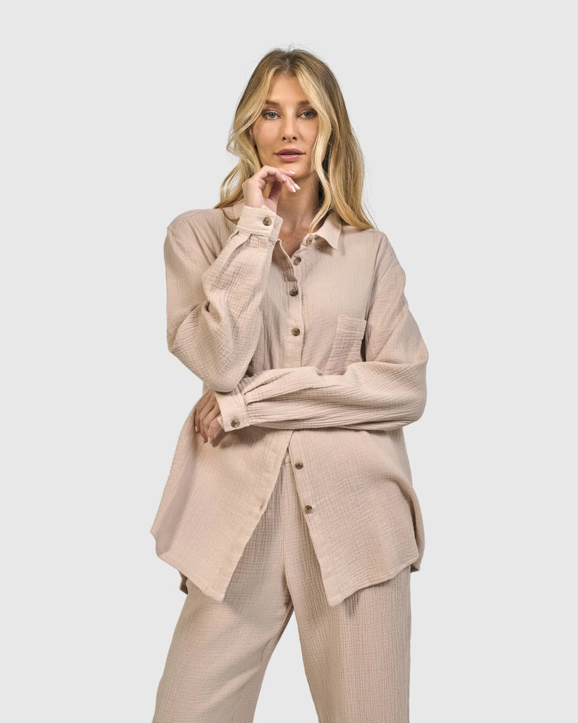 alembika-recreation-button-down-top-sand-blusenhemd-aus-musselin image 1