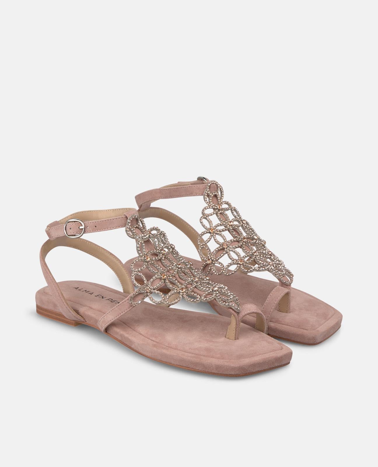 alma-en-pena-flache-zehen-sandalen-rosa-perlen-1-cm image 2