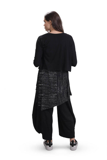 alembika-essential-rib-cardigan-schwarz-v-ausschnitt-strickjacke image 2