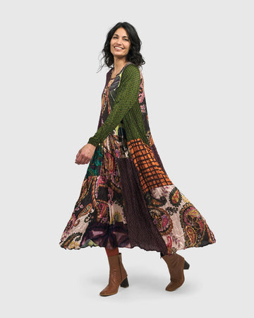 alembika-rosette-midi-dress-ad500m-paisley-patchwork-kleid image 4