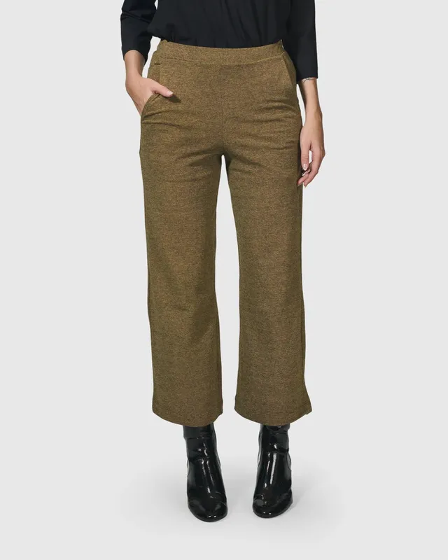 alembika-essential-cropped-pants-damen-hose-honey image 1