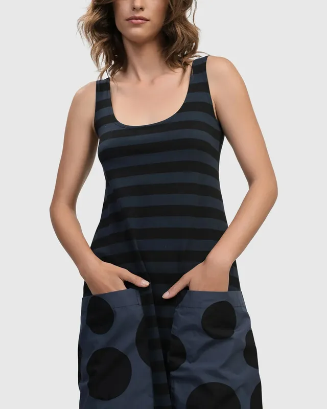 alembika-urban-maxi-tank-kleid-in-navy image 1
