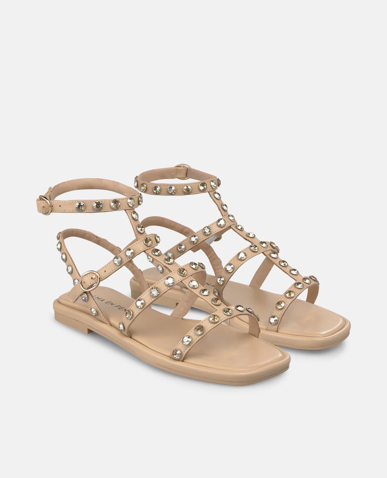 alma-en-pena-griechische-flatsandalette-nieten-1-cm-arena image 2