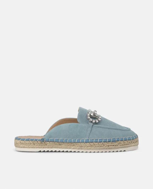 alma-en-pena-flache-mule-mit-strass-blau-2-cm image 1