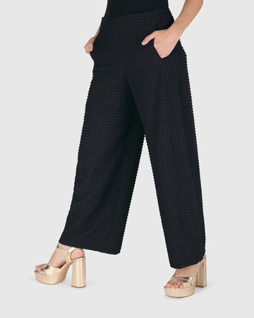 alembika-waffle-wide-leg-hose-schwarz image 6