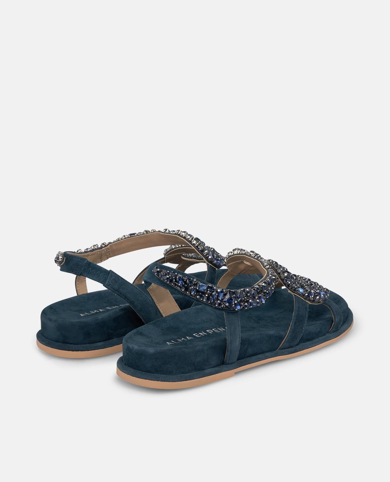 alma-en-pena-flat-sandal-snake-flachsandale-blau-2-5-cm-plateau image 3