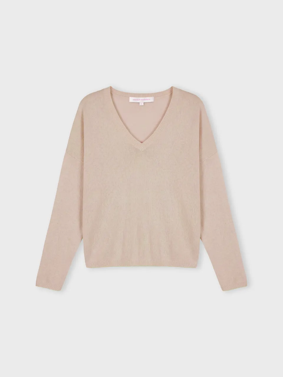 absolut-alicia-pullover-mit-v-ausschnitt-aus-kaschmir-beige-braun image 1