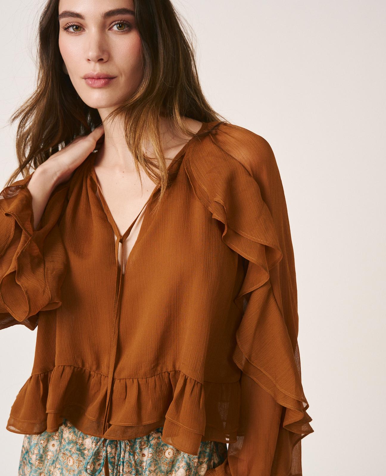 alma-en-pena-ruffle-sleeve-chiffonbluse-mit-r-schen image 3