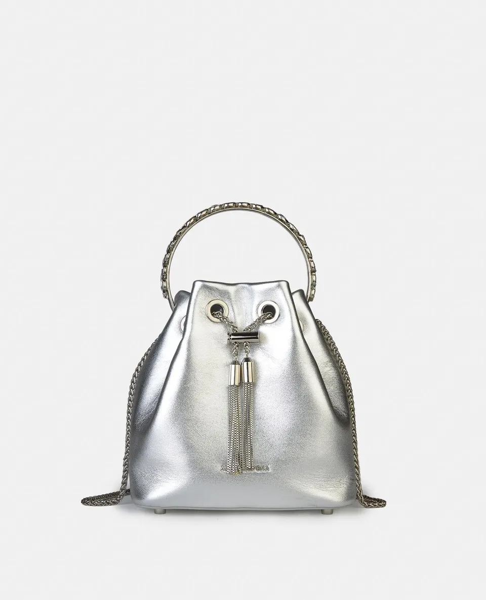 alma-en-pena-bowler-bag-silber-mit-anh-nger image 1