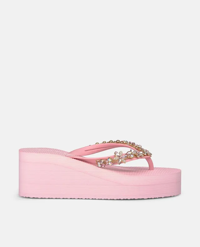 alma-en-pena-flower-flip-flop-damen-zehentrenner-rosa-4-5-cm-mit-strass-blume image 1