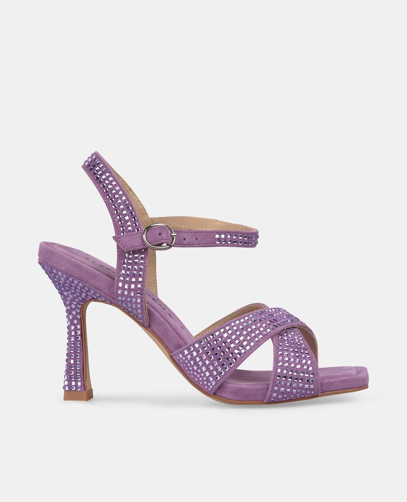 alma-en-pena-rhinestone-sandal-riemchen-sandale-in-violett-9-cm image 2