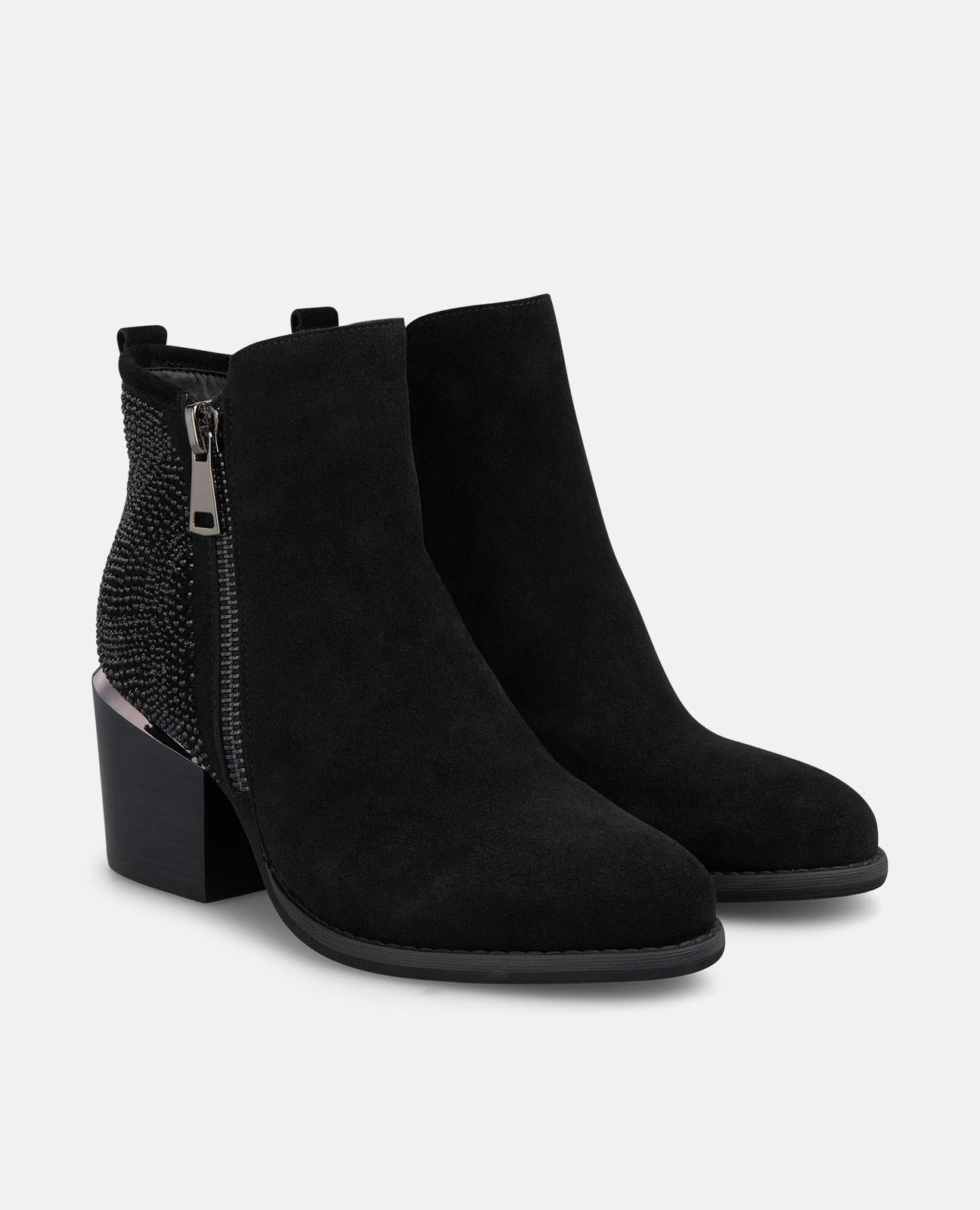 alma-en-pena-suede-ankle-boots-stiefelette-schwarz-strass-7-5-cm image 2