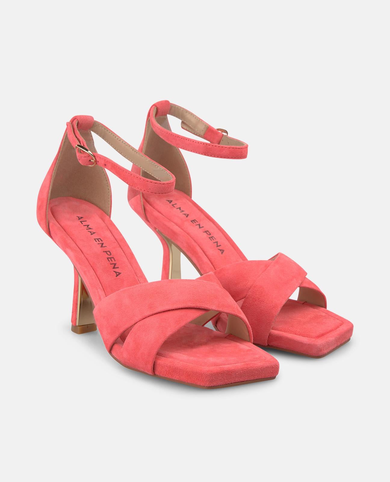 alma-en-pena-riemchen-sandaletten-koralle-9-cm-square-toe image 2
