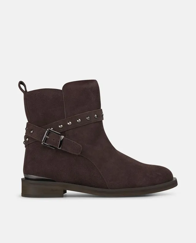 alma-en-pena-flache-stiefeletten-braun-mit-nieten-3-cm-absatz image 1
